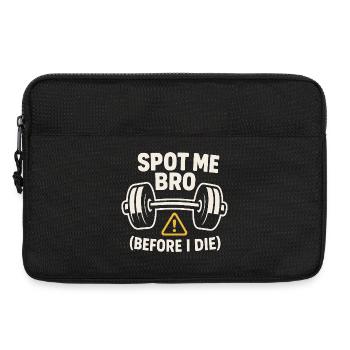 Funny Bench Press Meme Spot Me Bro Powerlifting - Laptop bag 13" - black - Front