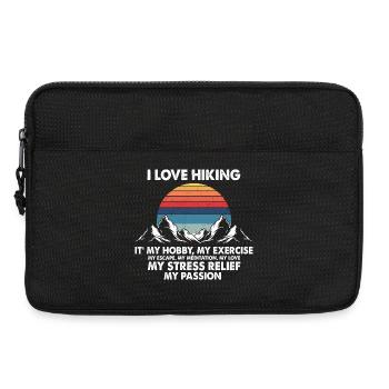 I Love Hiking Nature Therapy Passion Outdoor Life - Laptop bag 13" - black - Front