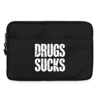 Slogan anti-drogue en gros caractères - Sacoche pour ordinateur portable 13 pouces - noir - Devant