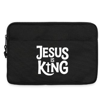 Jesus Is King Christlich Kreuz Glaube - Laptoptasche 13" - Schwarz - Vorne