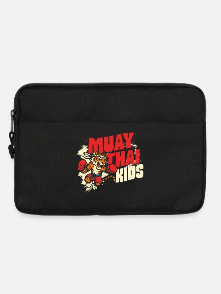 Muay Thai Kids – Tiger in Rot - Laptoptasche 13" - Schwarz