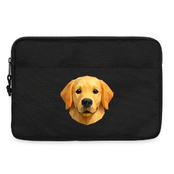Polygon Golden Retriever Geometrisches Hundedesign - Laptoptasche 13" - Schwarz - Vorne