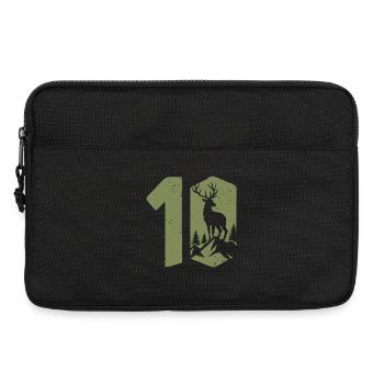 Chasseur 10e anniversaire Chasse 10 ans Nombre de cerfs - Sacoche pour ordinateur portable 13 pouces - noir - Devant