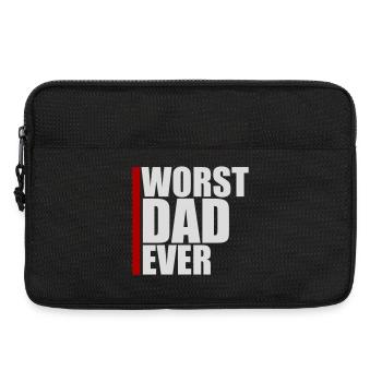 Worst Dad Ever Lustig Sarkastisch Vatertag Papa - Laptoptasche 13" - Schwarz - Vorne