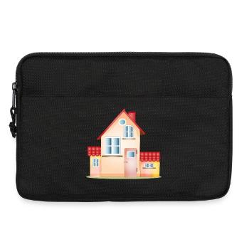 Colorful House – Friendly Home Motif - Laptop bag 13" - black - Front