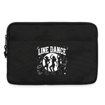 Line Dance Silhouetten Mondnacht - Laptoptasche 13" - Schwarz - Vorne