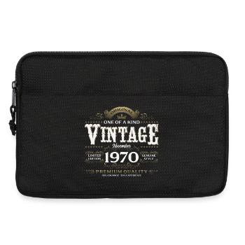 55ème Anniversaire Vintage Novembre Millésime 1970 - Sacoche pour ordinateur portable 13 pouces - noir - Devant