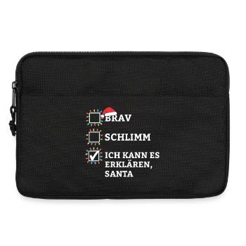 Je peux vous expliquer, Père Noël - Sacoche pour ordinateur portable 13 pouces - noir - Devant