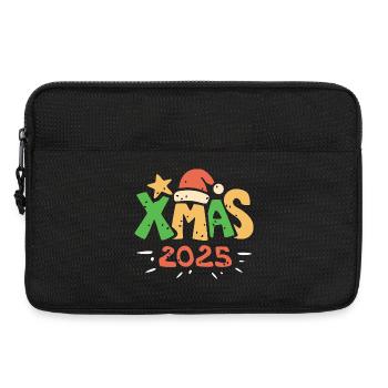 Noël 2025 Lettrage de Noël coloré - Sacoche pour ordinateur portable 13 pouces - noir - Devant
