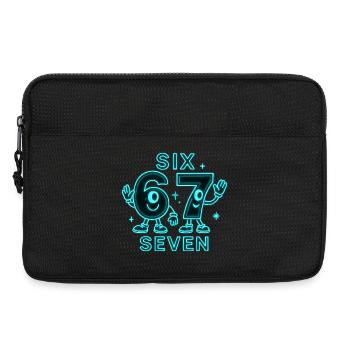 6 7 Sechs Sieben Meme Geschenk - Laptoptasche 13" - Schwarz - Vorne