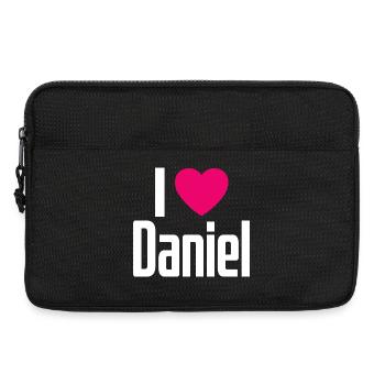 I Love Daniel Pinkes Herz Ich liebe Daniel - Laptoptasche 13" - Schwarz - Vorne