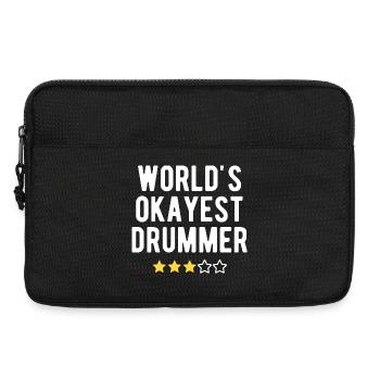 World’s Okayest Drummer Sarkasmus 3-Sterne Humor - Laptoptasche 13" - Schwarz - Vorne