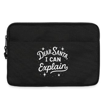 Cher Père Noël, je peux t’expliquer ce design de Noël drôle - Sacoche pour ordinateur portable 13 pouces - noir - Devant