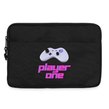 Neon Retro Controller Spieler Eins - Laptoptasche 13" - Schwarz - Vorne