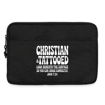 Christian Ink Blick unter die Oberfläche - Laptoptasche 13" - Schwarz - Vorne