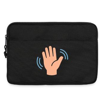 Waving Hand Icon Graphic - Laptop bag 13" - black - Front