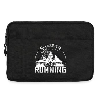 Coureur de marathon : Tout ce dont j’ai besoin, c’est de courir : idée cadeau - Sacoche pour ordinateur portable 13 pouces - noir - Devant