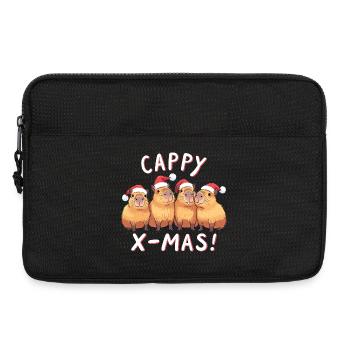 Cappy X-Mas lustiges Capybara Weihnachten - Laptoptasche 13" - Schwarz - Vorne