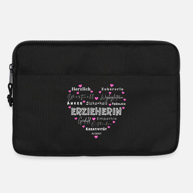 Erzieherin Herz - Laptoptasche 13" - Schwarz