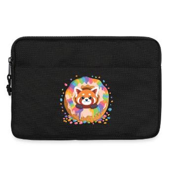 Donut Panda Regenbogen - Laptoptasche 13" - Schwarz - Vorne