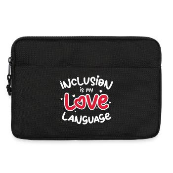 Graphique de plaidoyer social Inclusion Love Heart - Sacoche pour ordinateur portable 13 pouces - noir - Devant