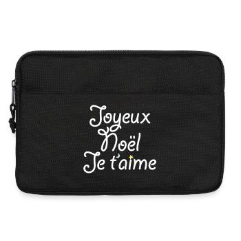 Joyeux Noël Je t'aime - Sacoche pour ordinateur portable 13 pouces - noir - Devant