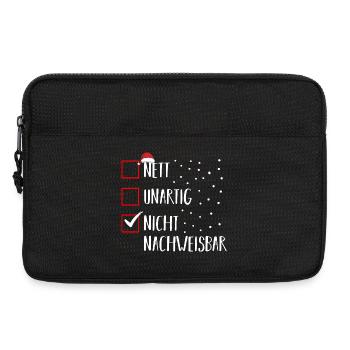 Weihnachtsmann Weihnachtszeit Unartig Weihnachts - Laptoptasche 13" - Schwarz - Vorne