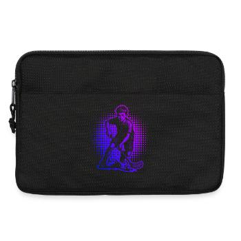 Ich liebe Floorball cooles Motiv für Unihockey - Laptoptasche 13" - Schwarz - Vorne