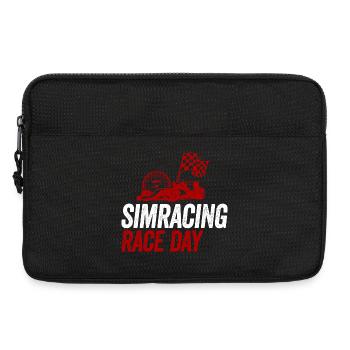 Logo du jour de la course SimRacing - Sacoche pour ordinateur portable 13 pouces - noir - Devant