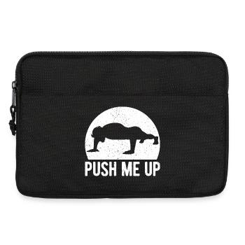 Gym Junkies Push Me Up Calisthenics Fitness - Laptop bag 13" - black - Front