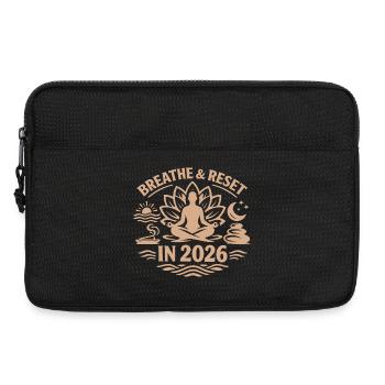 Breathing and Restart | New Year's resolutions 2026 - Laptop bag 13" - black - Front