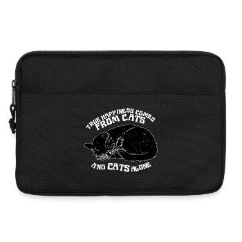 LE VRAI BONHEUR VIENT DES CHATS - Sacoche pour ordinateur portable 13 pouces - noir - Devant
