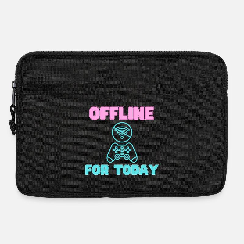 Offline For Today Neon Gamer - Laptoptasche 13" - Schwarz