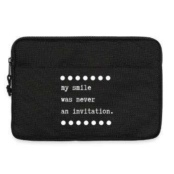 my smile was never an invitation - Laptop bag 13" - black - Front