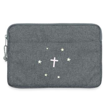 Cross Stars - Laptop bag 13" - heather grey - Front