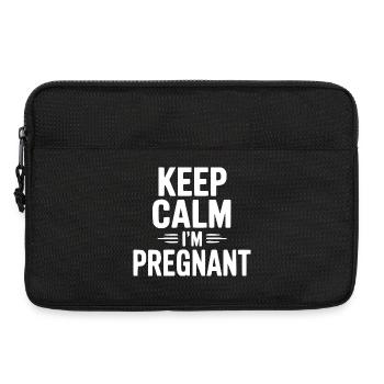 Keep Calm I'm Pregnant - Laptop bag 13" - black - Front