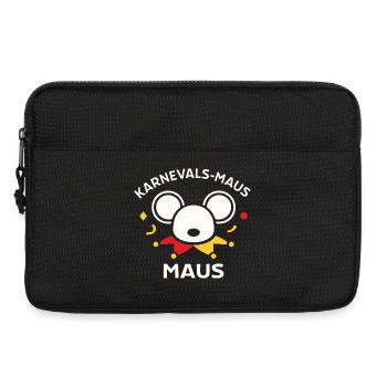 Karnevalsmaus Süßes Faschings-Motiv Geschenk - Laptoptasche 13" - Schwarz - Vorne