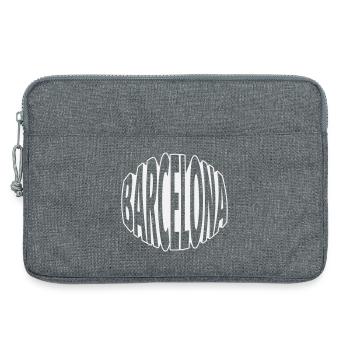 Barcelona Oval Schriftzug - Laptoptasche 13" - Grau meliert - Vorne