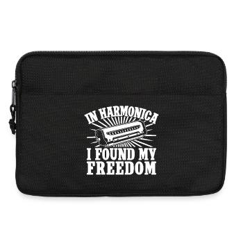 Harmonica Musican Found My Freedom Harmonica - Laptop bag 13" - black - Front