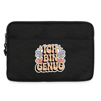 Ich bin genug – Retro Statement - Laptoptasche 13" - Schwarz - Vorne
