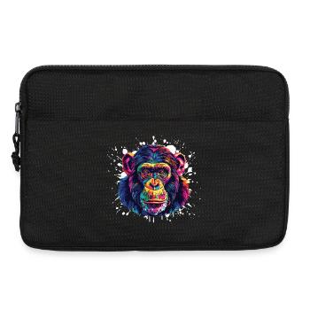 Affe Portrait Splash - Laptoptasche 13" - Schwarz - Vorne