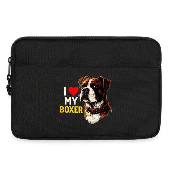Ich Liebe mein Boxer - Laptoptasche 13" - Schwarz - Vorne