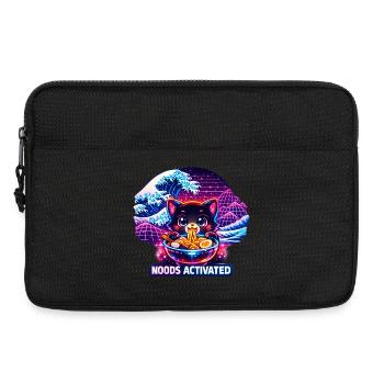 Ramen Nouilles, Amoureux des Chats, Kats Kawaii Rétro - Sacoche pour ordinateur portable 13 pouces - noir - Devant