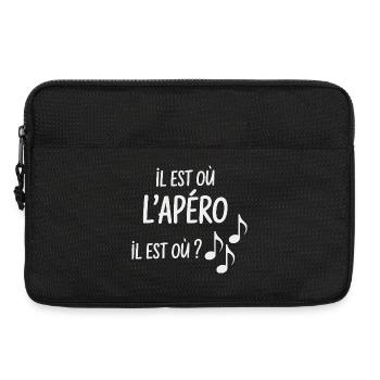 Where is the humorous aperitif with friends - Laptop bag 13" - black - Front