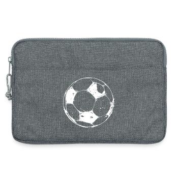 Fußball Zeichnung - Laptoptasche 13" - Grau meliert - Vorne