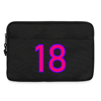 18. 18 JAHRE ALT. 18-JÄHRIGES JUBILÄUM. 18. GEBURTSTAG. - Laptoptasche 13" - Schwarz - Vorne