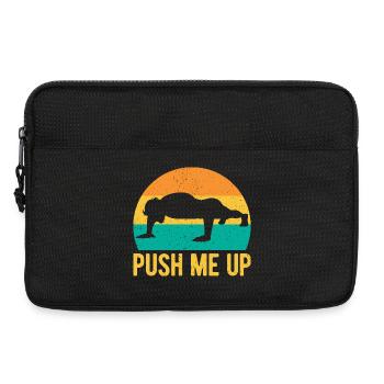 Les passionnés de fitness me poussent vers le haut gymnase de calistnique - Sacoche pour ordinateur portable 13 pouces - noir - Devant
