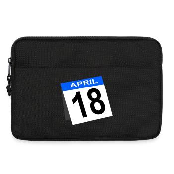 Calendrier du 18e anniversaire d’avril - Sacoche pour ordinateur portable 13 pouces - noir - Devant