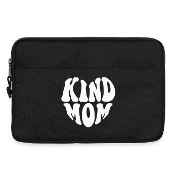 Kind Mom Heart Logo – Anpassbare Farbe - Laptoptasche 13" - Schwarz - Vorne