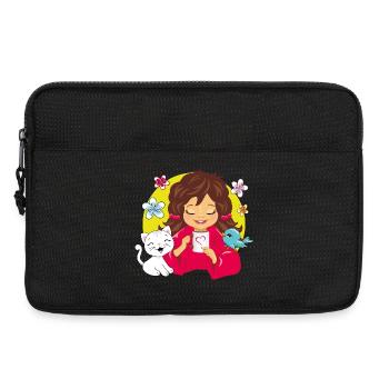 Smiling_girl_is_drinking_coffee_in_the_company - Laptop bag 13" - black - Front